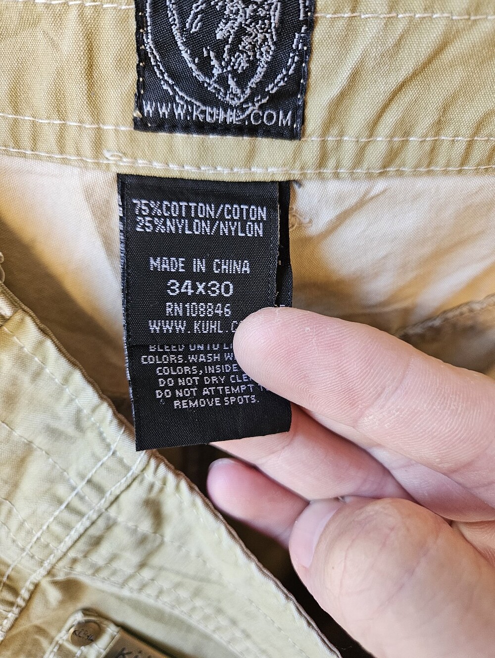 Kuhl Men's Revolvrs Pant Lightweight Light Khaki Size 34x30 Outdoor Workwear - Picture 8 of 15